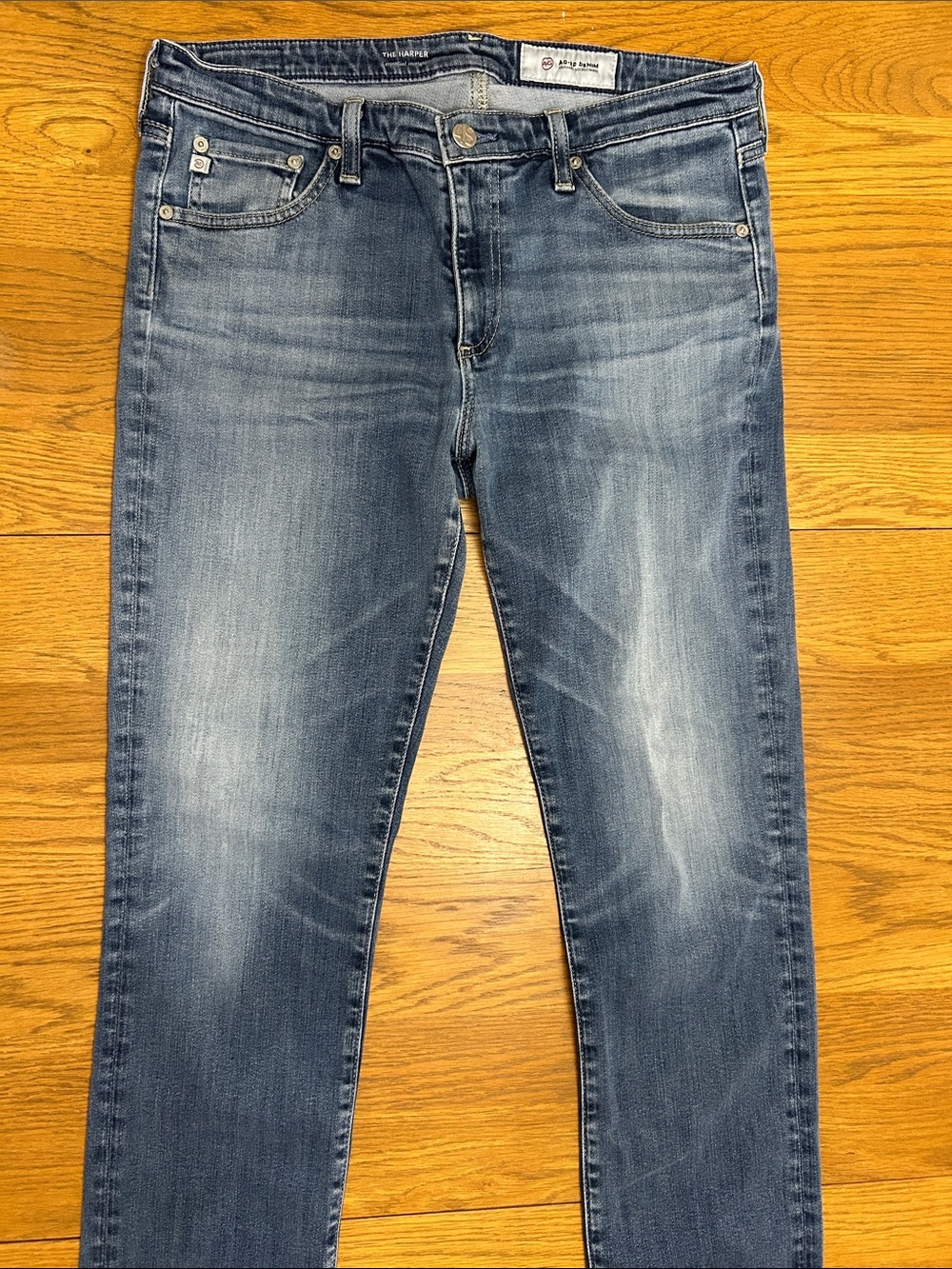 Ag Adriano Goldschmied Women's Straight Leg Jeans - Light Blue Wash Size 30R